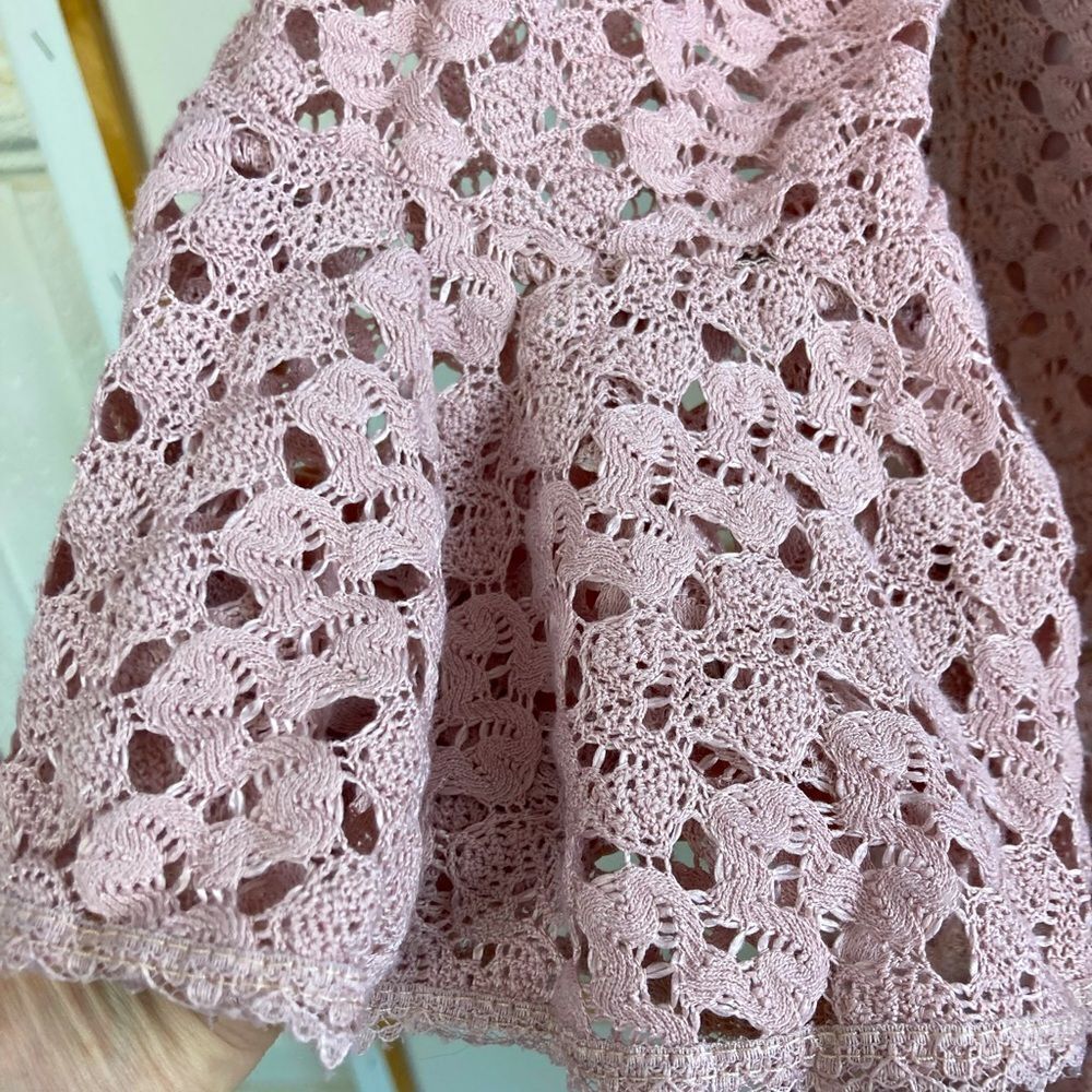 Rabbit Rabbit Rabbit Crochet lined Fit & Flare Dress w/flutter Sleeves - Picture 4 of 10